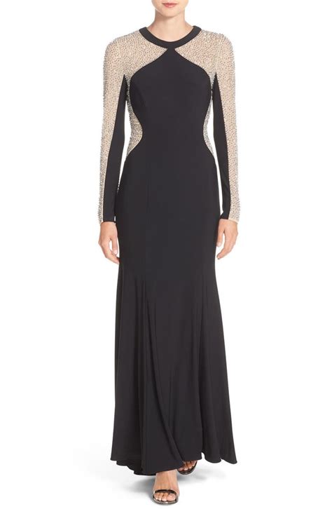 Xscape Embellished Jersey Gown Nordstrom