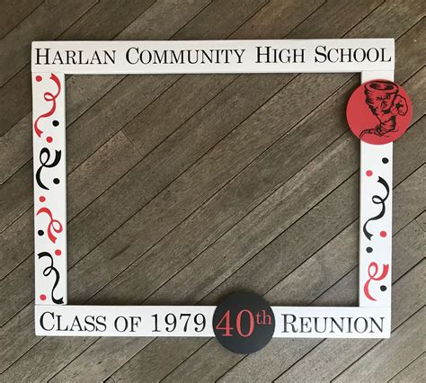 25th Class Reunion Reunion Photobooth Frame With Logo 50th High School