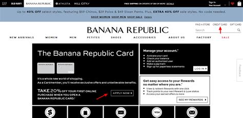 1 qualifying purchases made through rakuten with a rakuten cash back visa credit card (the card) will earn 3% cash back (minus returns and adjustments) in addition to cash back earned on purchases for shopping through rakuten. bananarepublic.gap.com - Pay The Banana Republic credit card Bill Online
