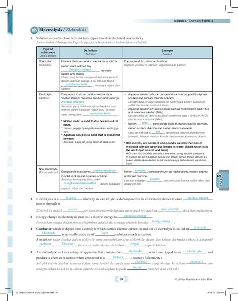 Modul Pak21 Kimia Tingkatan 5 Edisi Guru / Skema Jawapan Buku Modul