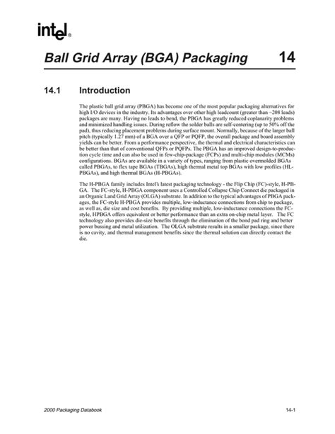 Ball Grid Array Bga Packaging
