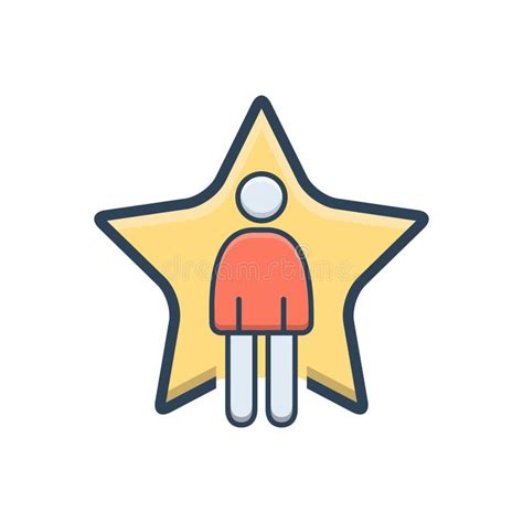 Color Illustration Icon For Superstar Only And Superstar Stock
