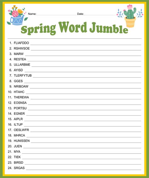 6 Best Images Of Printable Word Jumbles For Adults Free