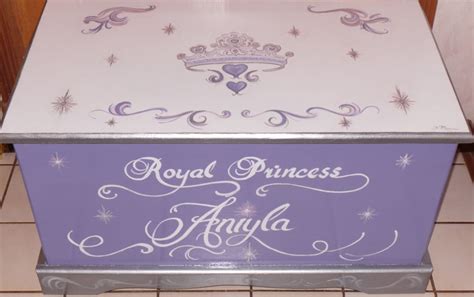 Princess Tiara Toy Chest Custom Designed Wooden Toy Chest Etsy