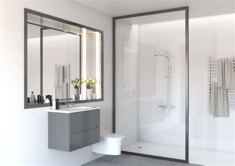 This panel is great for commercial bathroom applications. Decorative WHITE GLOSS Bathroom Shower Wet Wall Panels PVC ...