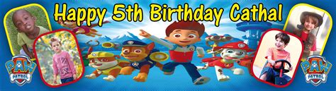 Paw Patrol Themed Birthday Banner 3 €1499 Personalised Party Banners