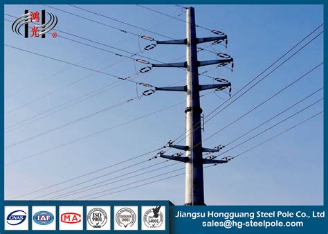 Outdoor Low Voltage Hot Roll Steel Transmission Poles Power