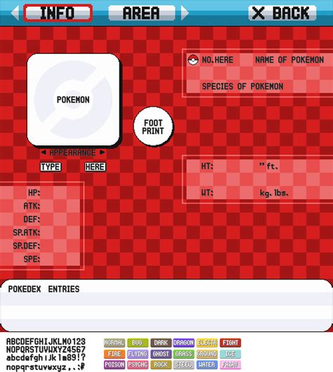 Pokedex Entry Template By Thecraigadile On Deviantart