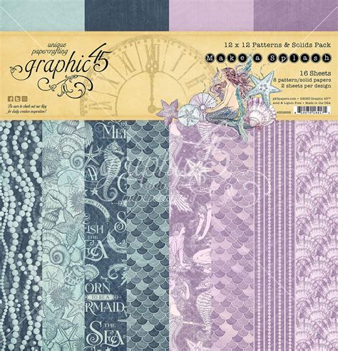 Graphic Double Sided Paper Pad X Pkg Make A Splash Patterns