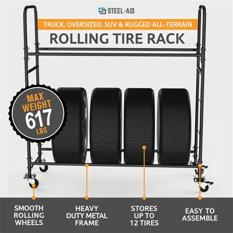 Tire Storage Rack For Garage Metal Tire Racks Steelaidusa