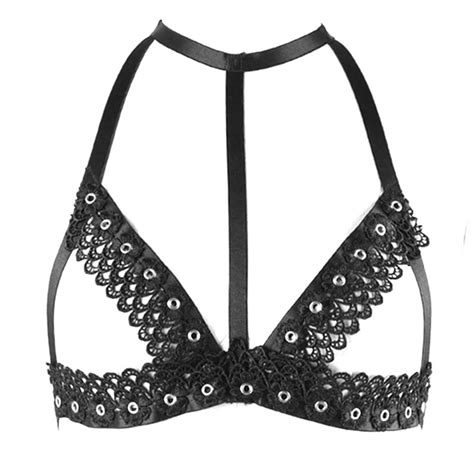 Sexy Lace Bralette Caged For Women Bralette Tops Chest See Through Bra