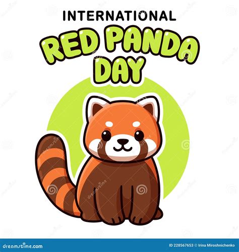 International Red Panda Day Cartoon Vector | CartoonDealer.com #78046651