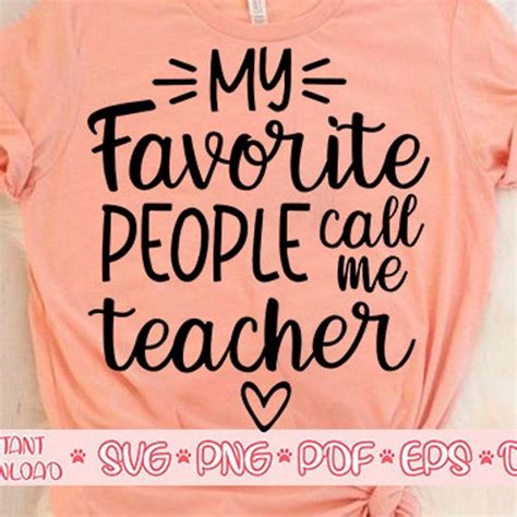 My Favorite People Call Me Teacher Svgteacher Life Etsy