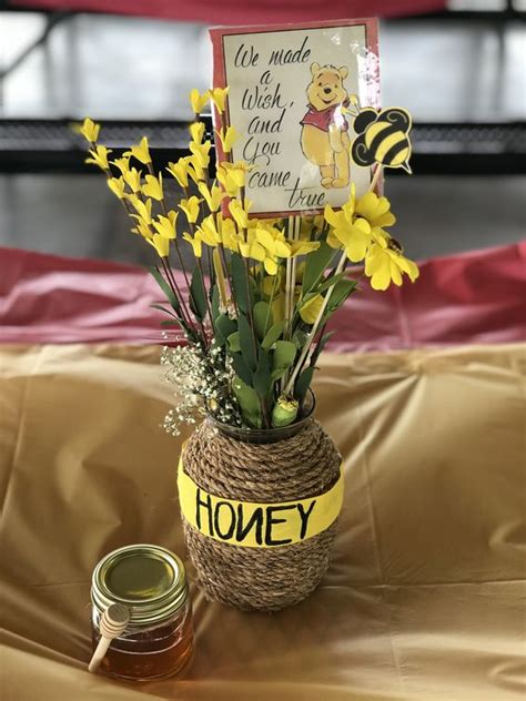 Diy Honey Pot Centerpiece Disney Baby Shower Winnie The Pooh The Best