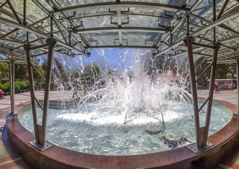 Pool With Splashing Water Of The Singing Fountain In Sochi Russia