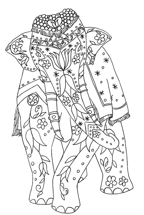 Elephant Coloring Pages For Adults Best Coloring Pages