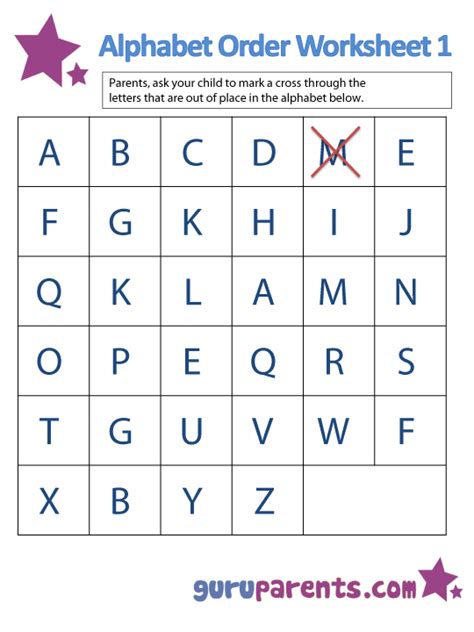 In our collection of fun and free traceable alphabet printables, you'll find worksheets that include activities to help your kindergarten children form their letters using simple motions. Alphabet Order Worksheets | guruparents