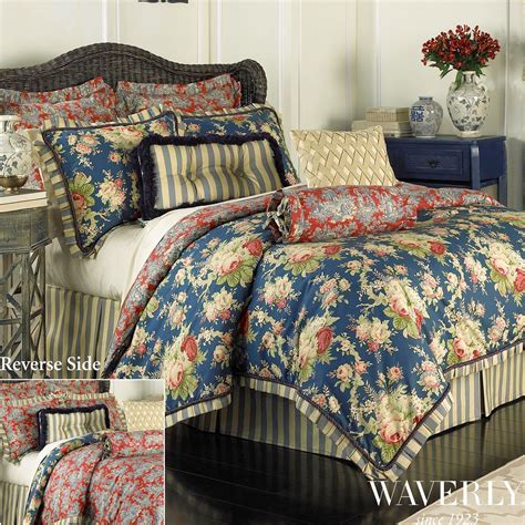 Sanctuary Rose Reversible Comforter Bedding By Waverly