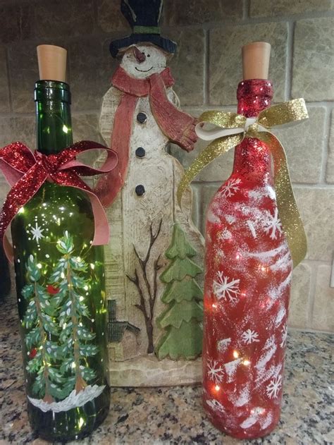 Christmas Bottles Wine Bottle Crafts Christmas Bottle Crafts Wine