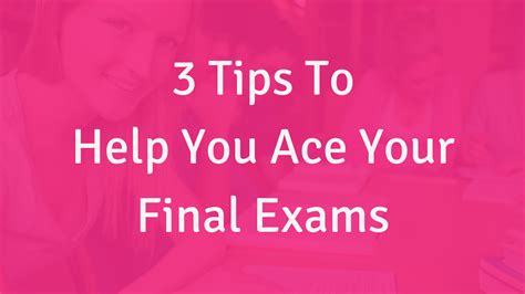 3 Tips To Help You Ace Your Final Exams Nursing School Of Success