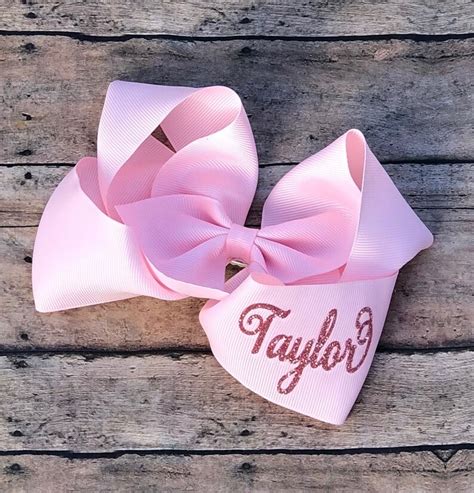 Monogram Hair Bows For Girls Personalized Hair Bow Etsy