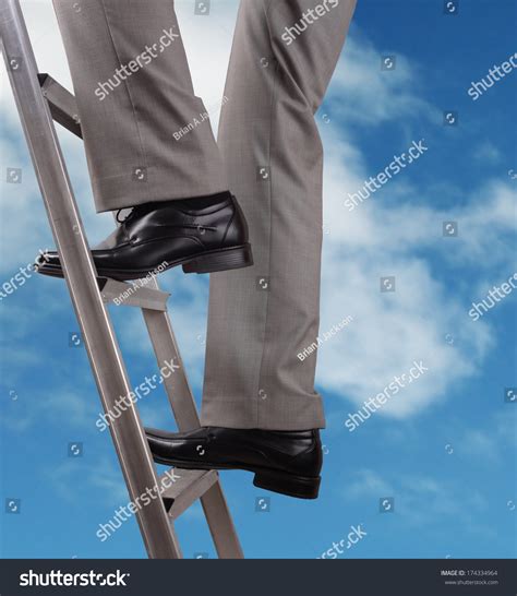 Businessman Climbing Ladder Success Stock Photo 174334964 - Shutterstock