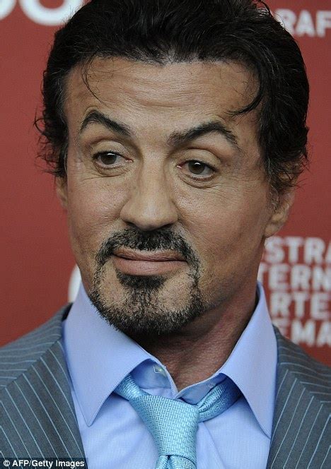 Sly Stallone Overdoes The Make Up As He Is Flushed With Success At