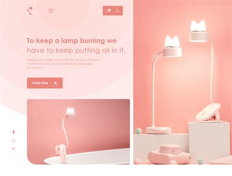 Lamp Product Landing Page By Mahmudur Rahman For Team Oreo On Dribbble
