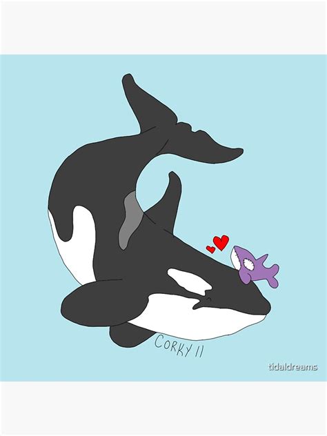Corky Orca And Plushie Poster By Tidaldreams Redbubble