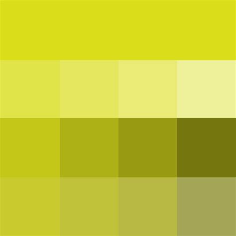 Chartreuse Hue Pure Color With Tints Hue White Shades Hue Black And Tones Hue