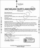 Pictures of Sample Quit Claim Deed Wayne County Michigan