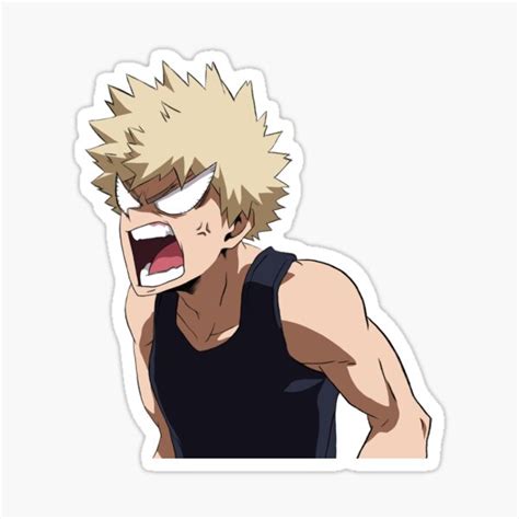 Angry Bakugo Sticker For Sale By Jaxarts Redbubble