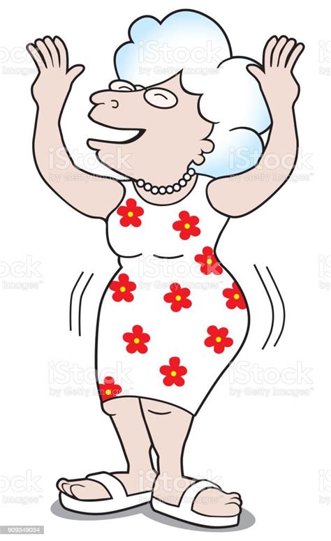 Dancing Grandma Stock Illustration Download Image Now Adult Arm