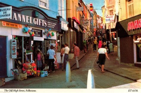 Postcard The Old High Street Folkestone Unused Standard Size