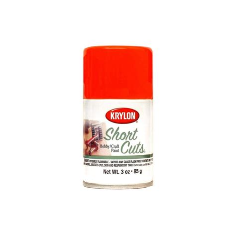 Krylon Kscs050 Short Cuts Aerosol Spray Paint Gloss Glow Orange 3