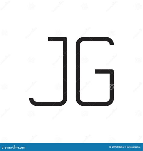 Icono Del Logotipo Del Vector De La Letra Inicial De Jg Ilustración Del
