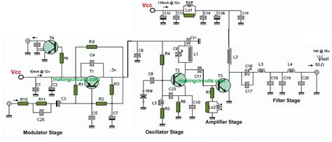 1 Watt Amcw Transmitter Circuit