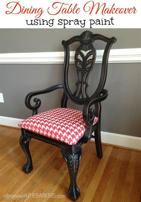 Spray Painted Dining Room Table And Chairs Dining Table Makeover