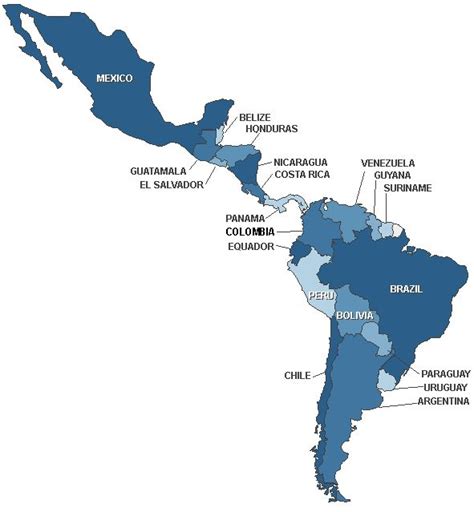 Latin America Map Telegraph