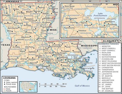State And Parish Maps Of Louisiana Printable Map Of Louisiana