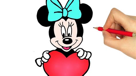 How To Draw Minnie Mouse Easy Step By Step Disney Drawings Cute
