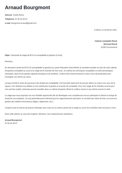 Lettre De Motivation Stage Bts Muc Fnac Financial Report