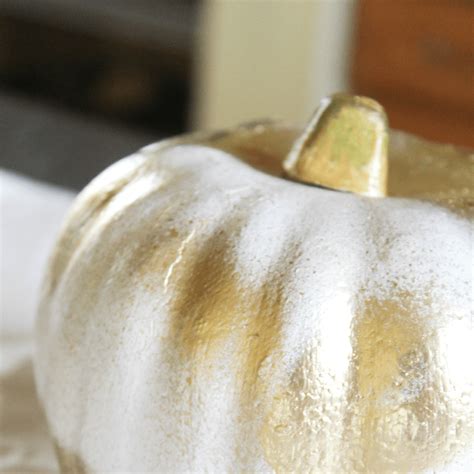 Gold And White Painted Pumpkins Three Different Ways At Home With Zan