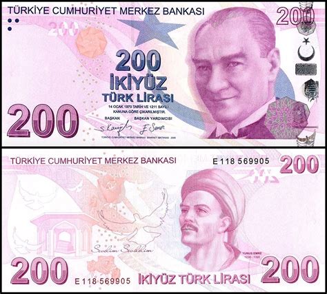 Yunus Emre The Historic Poet On The Turkish Lira Banknote World