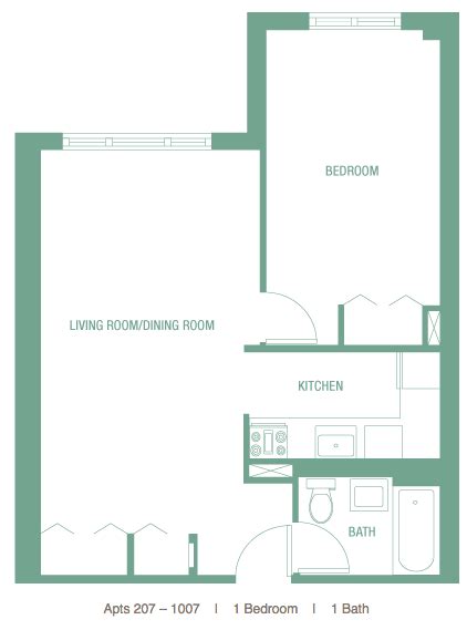 1 Bedroom Apartment Floorplans Hudson Park Luxury Rentals