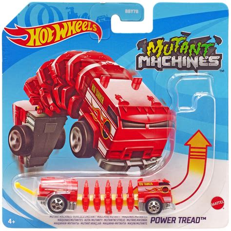 Hot Wheels Mutant Machines Power Tread Diecast Car Red Mattel Toywiz