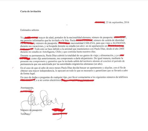 Modelo Carta De Invitacion Para Visa Alemania Modelo De Informe Kulturaupice