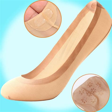 2 Pairs Summer Women Cotton Non Slip Silicone Invisible Socks No Show Shallow Mouth Peds Ankle