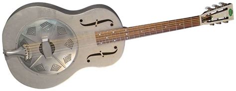Regal Triolian Antiqued Nickel Plated Steel Body Guitar W Slim Neck
