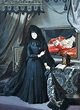 1717 Anna Maria Luisa de' Medici, Electress Palatine, in mourning dress ...